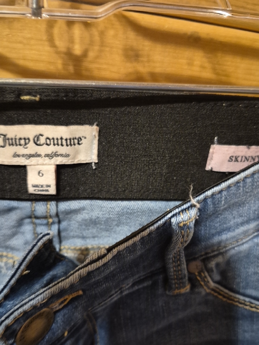 Womens Juicy Couture Jeans Size 6 Stretchy Skinny Leg Inseam - Picture 6 of 6